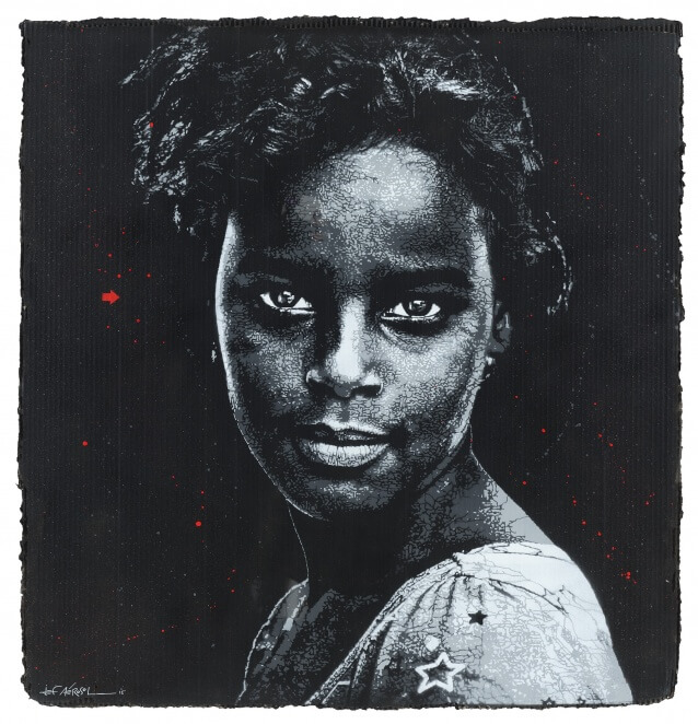 JEF AEROSOL visage carton 75x60cm