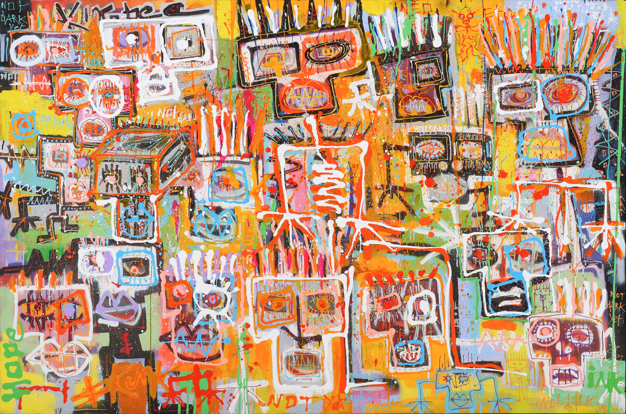 SKUNKDOG 100 heads 130x195cm 2400px