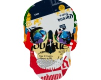 Skull 7_8 2020 , Collages sur carton 42x29,7cm 1600€