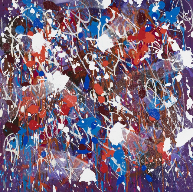 Feel free, 2021 Acrylique,posca et encre sur toile 80x80cm 8800Ôé¼