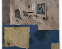 Sébastien BAYET, titre: Mémoire d'Atelier n°16, huile et tissus sur toiles, dimensions: 120x93cm, date: 2019gg